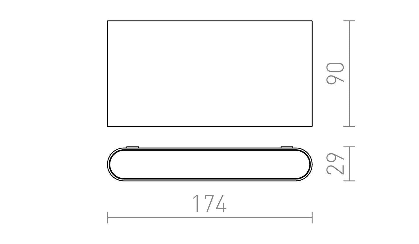 Aplica LED exterior aluminiu sus jos IP54 3000K | Iluminat fatada