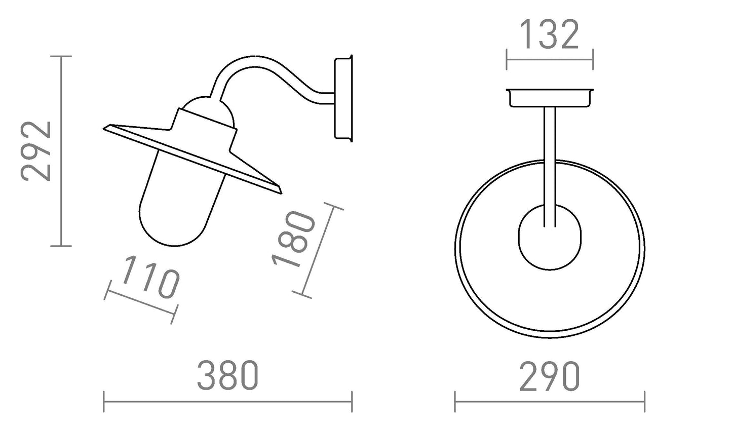 Aplica exterior retro E27 IP44 | Iluminat terasa si fatada