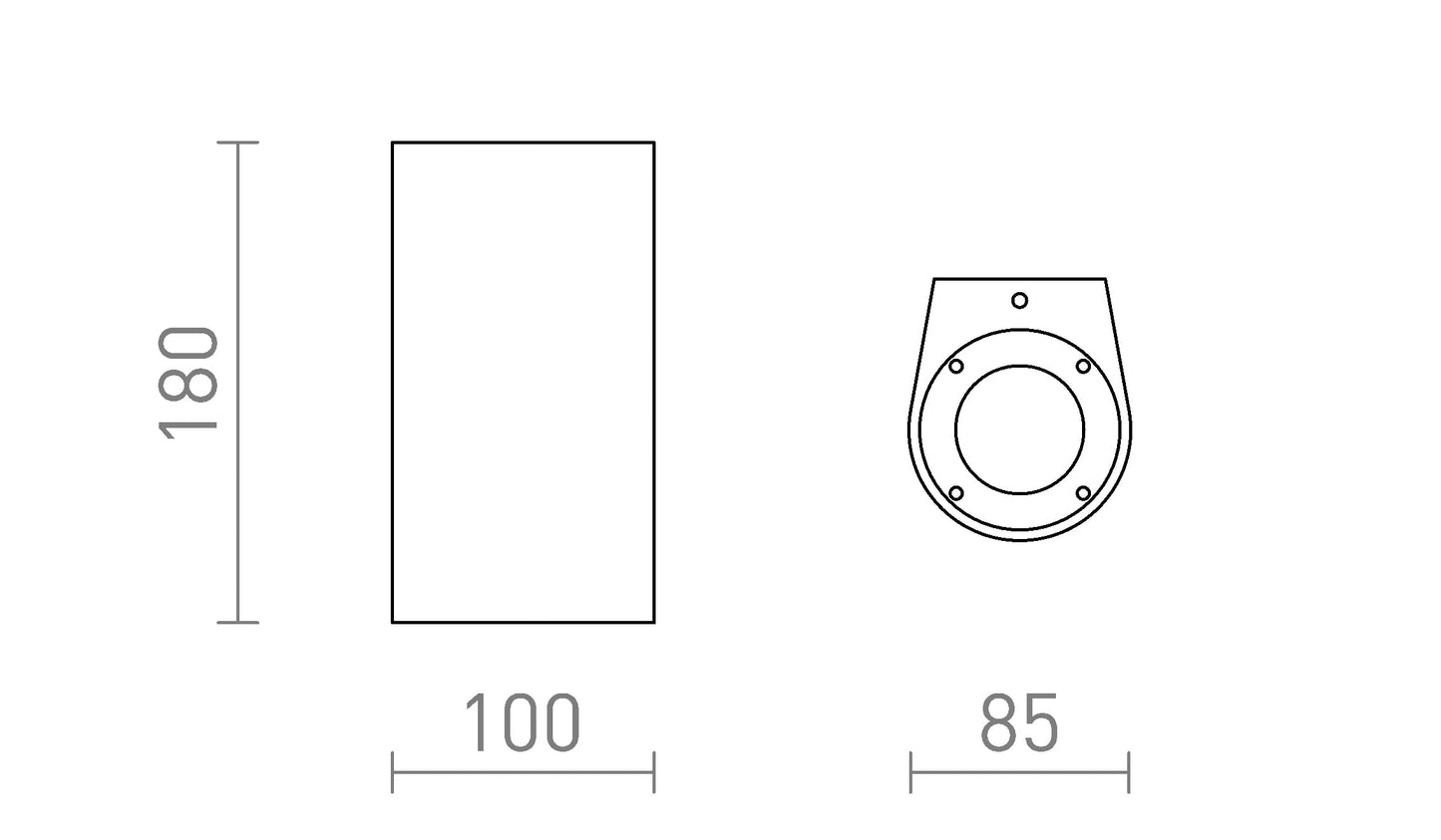 Aplica exterior beton LED GU10 IP65 | Corp iluminat exterior