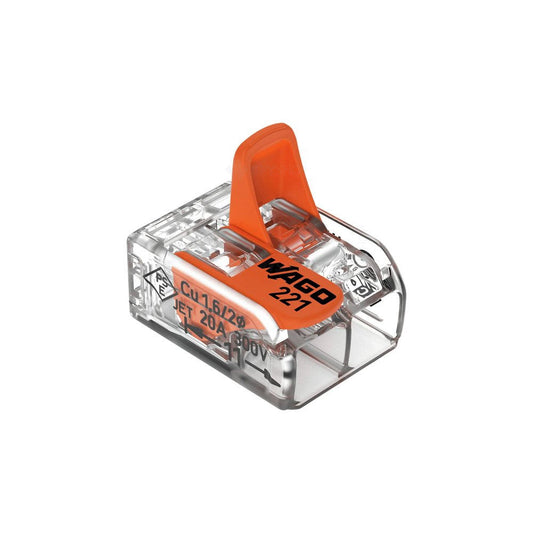 Conector Wago 221-412 cu levier 2 conductori | 32A 450V