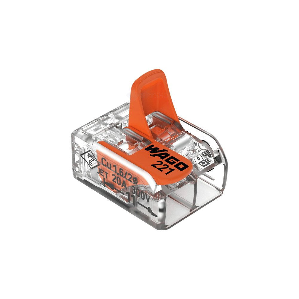 Conector Wago 221-412 cu levier 2 conductori | 32A 450V
