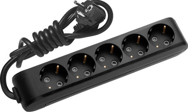 Smartsystem - Prelungitor Panasonic 5 prize, 2 m, negru