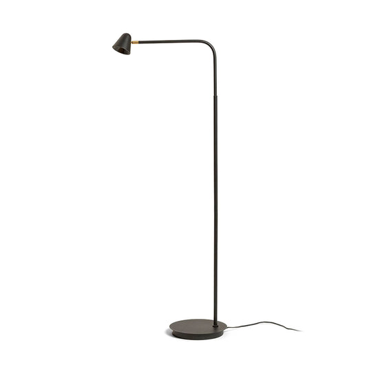 Lampa de podea LED dimmable negru alama 3000K | Reglaj intensitate