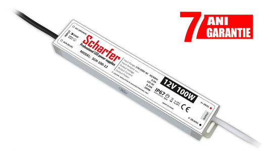 Sursa alimentare LED 12V 100W IP67 Scharfer profesionala