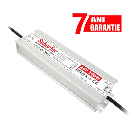 Sursa alimentare LED 24V 200W IP67 Scharfer profesionala