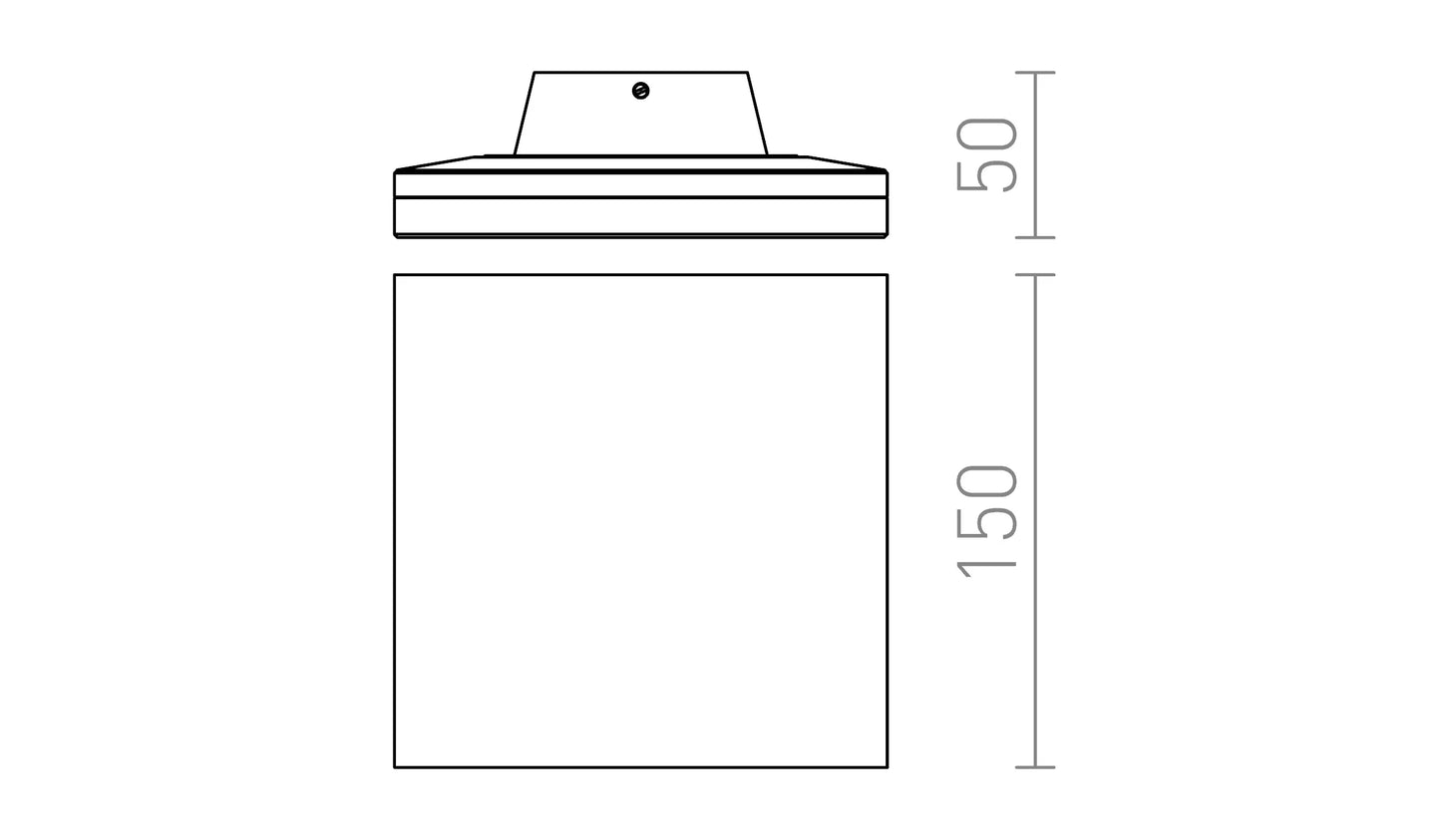 Aplica LED perete patrat IP54 9.6W 3000K | Iluminare indirecta