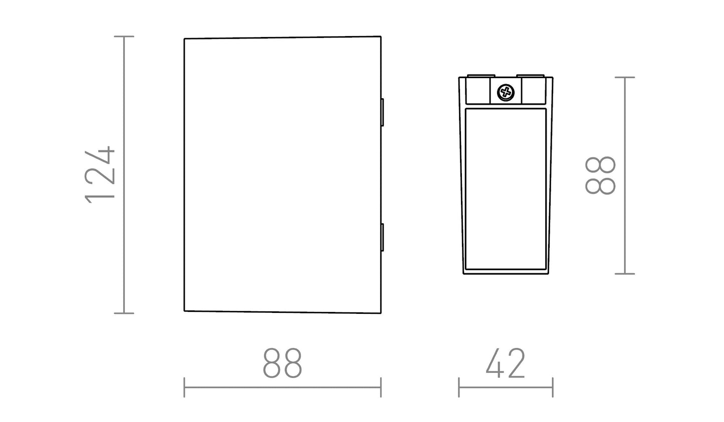 Aplica LED exterior perete sus jos IP54 3000K | Iluminat fatada