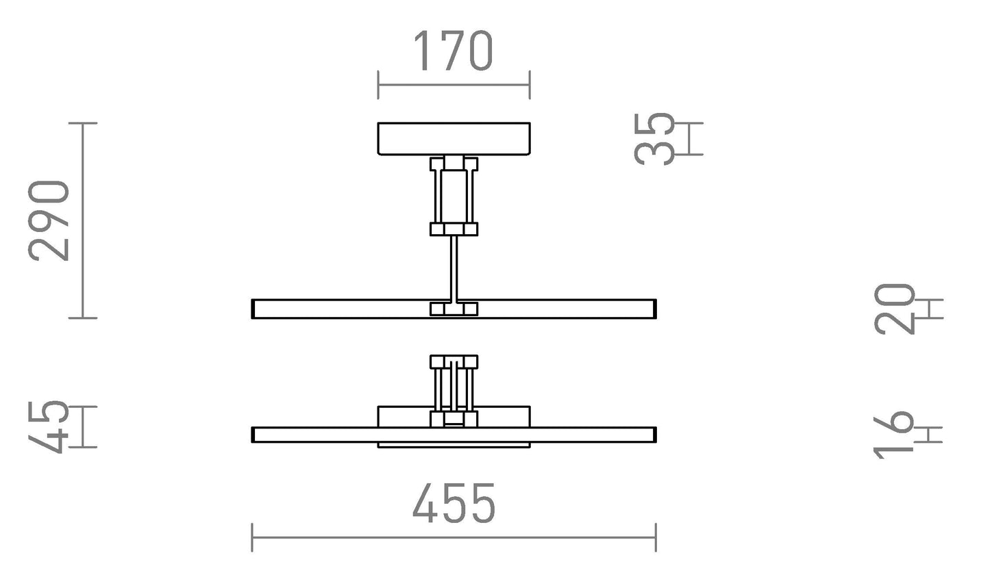 Aplica LED liniara reglabila pentru oglinda sau tablou 3000K