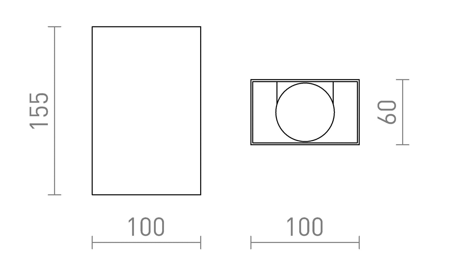 Aplica perete GU10 sus jos metalica | CAPRI RC bronz pieptanat
