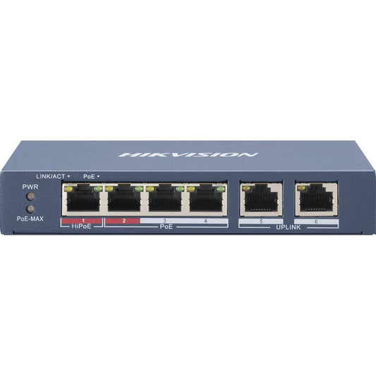 Smartsystem - Switch PoE pentru supraveghere IP – 4 porturi PoE+ + 2 uplink