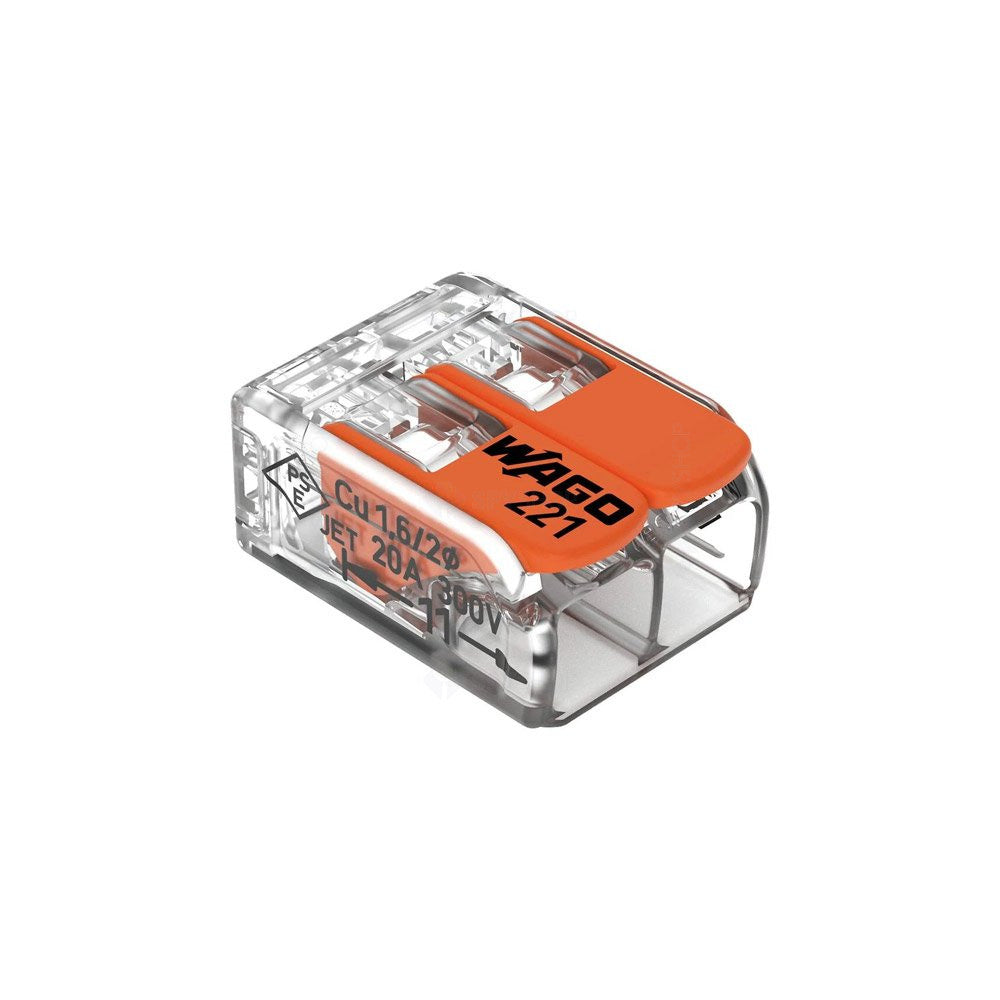 Conector Wago 221-412 cu levier 2 conductori | 32A 450V