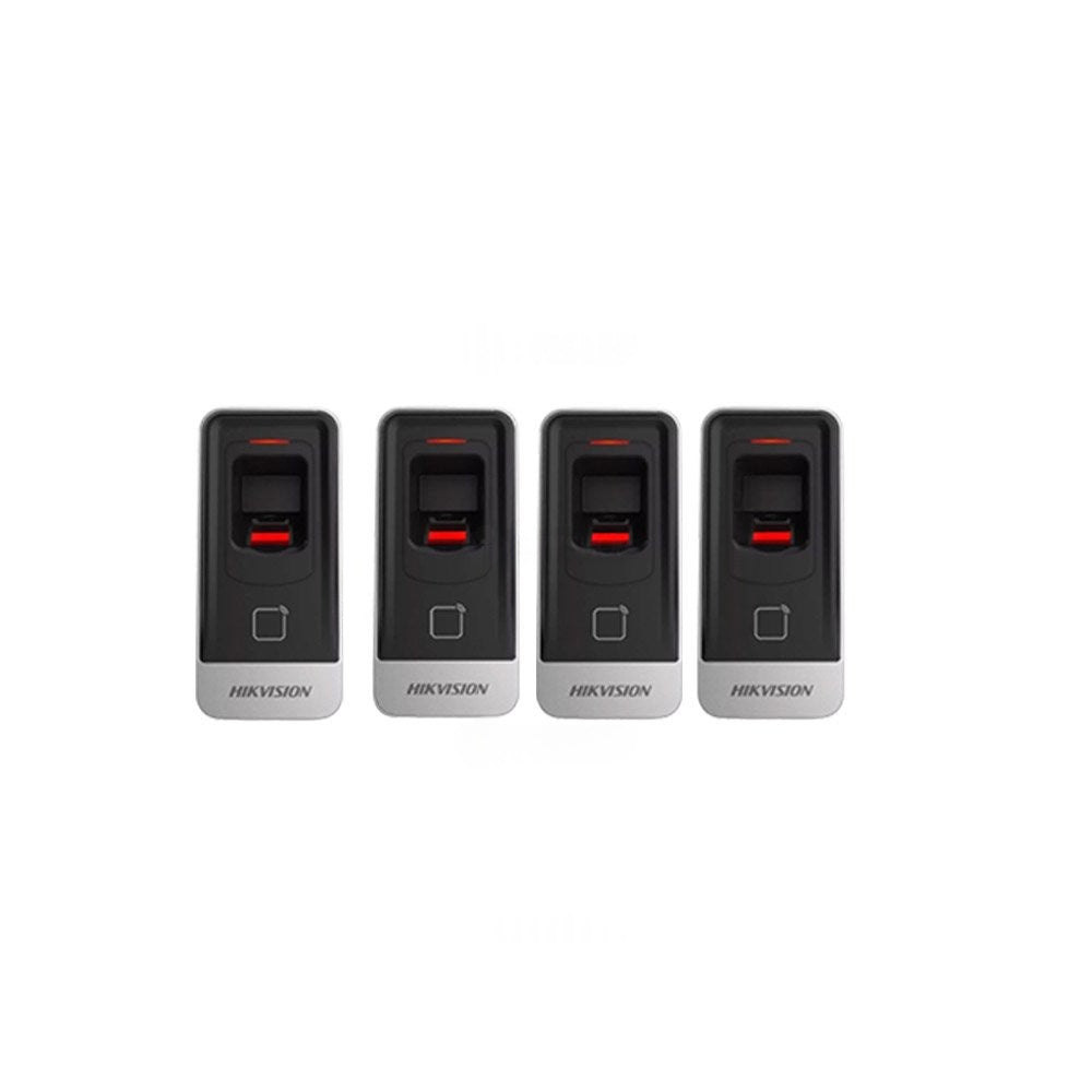 Smartsystem- Sistem control acces Hikvision KIT-2UBAC, amprenta, cartela, 13.56 MHz, acumulator, doua usi bidirectionale