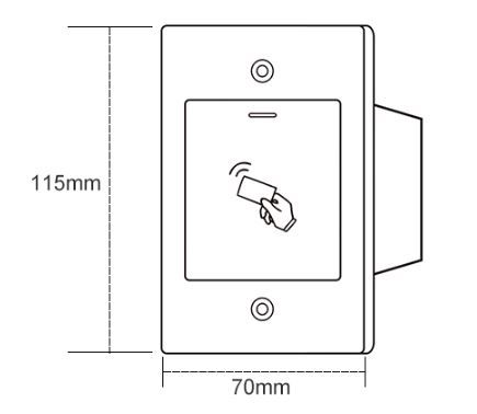 Cititor control acces SECUKEY E2 RFID 125KHz 2000 carduri IP66