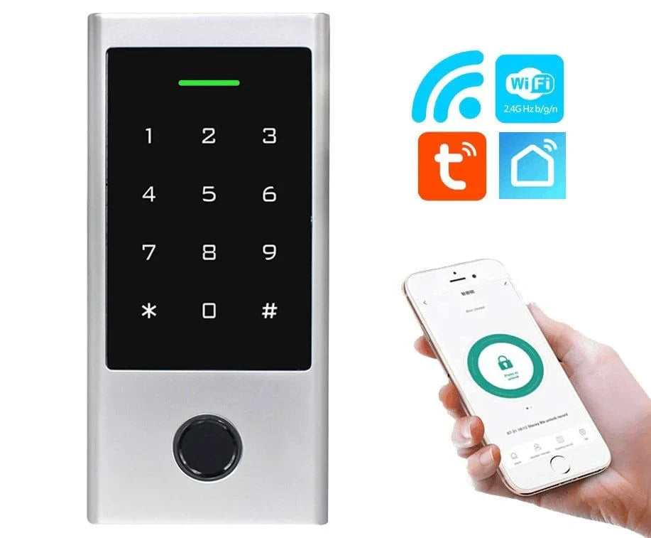 Control acces WiFi HF1 cu amprenta PIN RFID Tuya