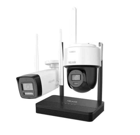 Kit supraveghere wireless HiLook 2K 4MP cu NVS 4 canale | Hikvision