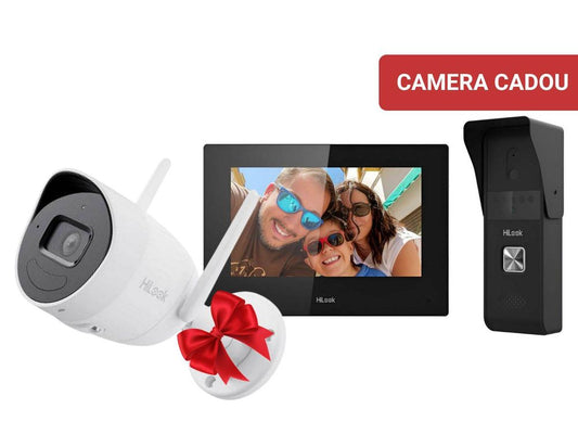 Kit videointerfon HiLook VI-K23P + camera IP Wi-Fi 4MP