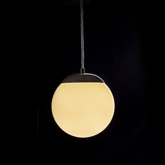 Pandativ baie sticla opal LED E27 IP44 | Corp iluminat suspendat