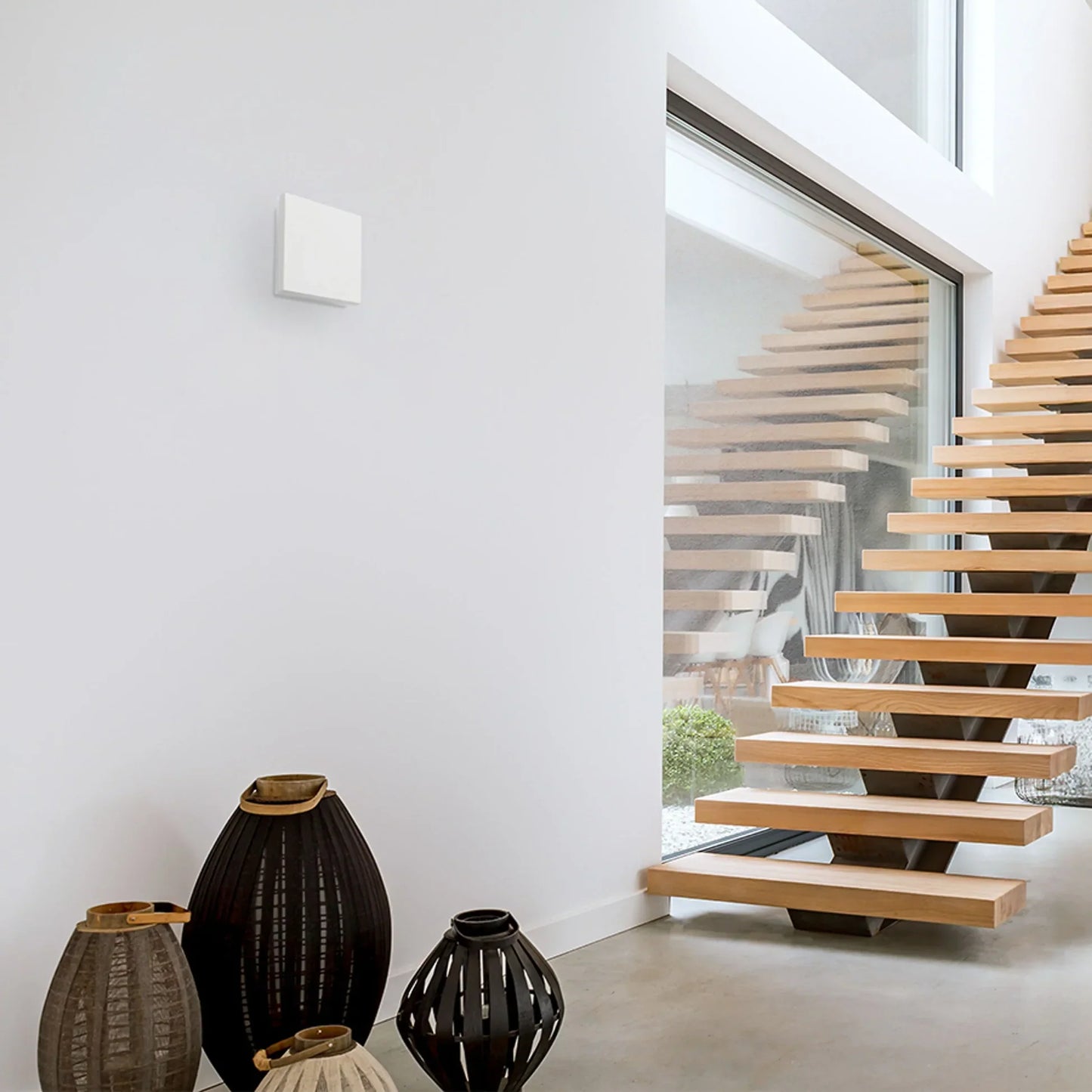 Aplica LED perete patrat IP54 9.6W 3000K | Iluminare indirecta