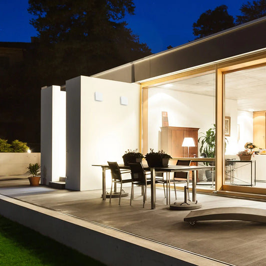 Aplica LED perete patrat IP54 9.6W 3000K | Iluminare indirecta