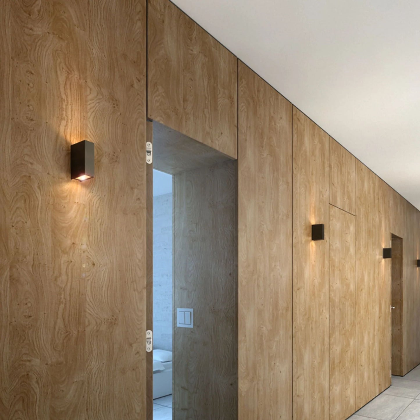 Aplica LED exterior perete sus jos IP54 3000K | Iluminat fatada