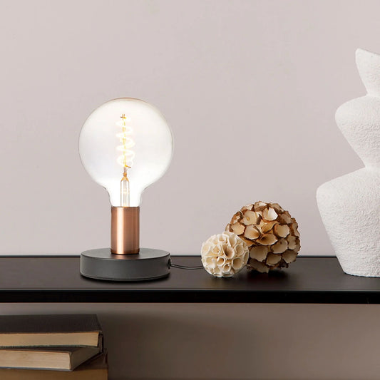 Lampa de masa ALGOT negru cupru E27 | Lampa decorativa moderna