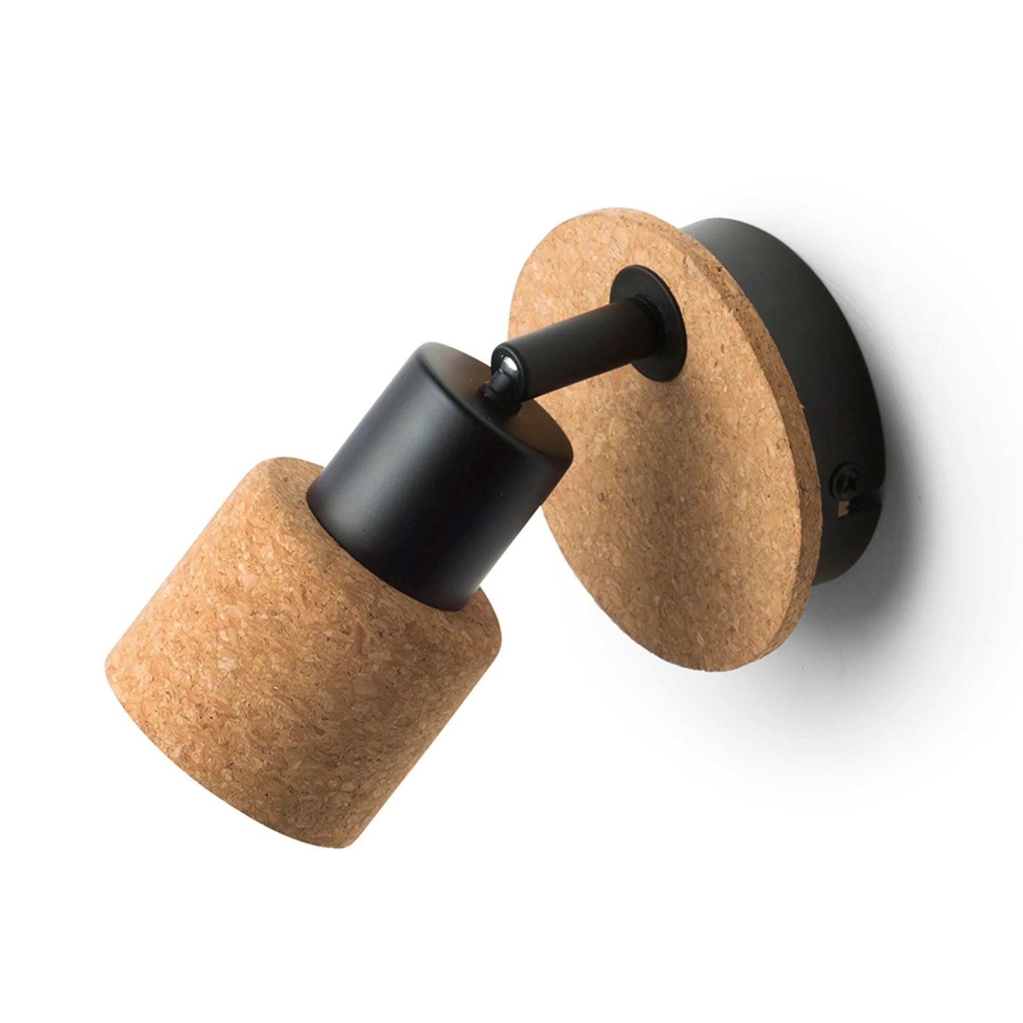 Spot perete pluta si metal negru GU10 | Orientabil LED 4.5W