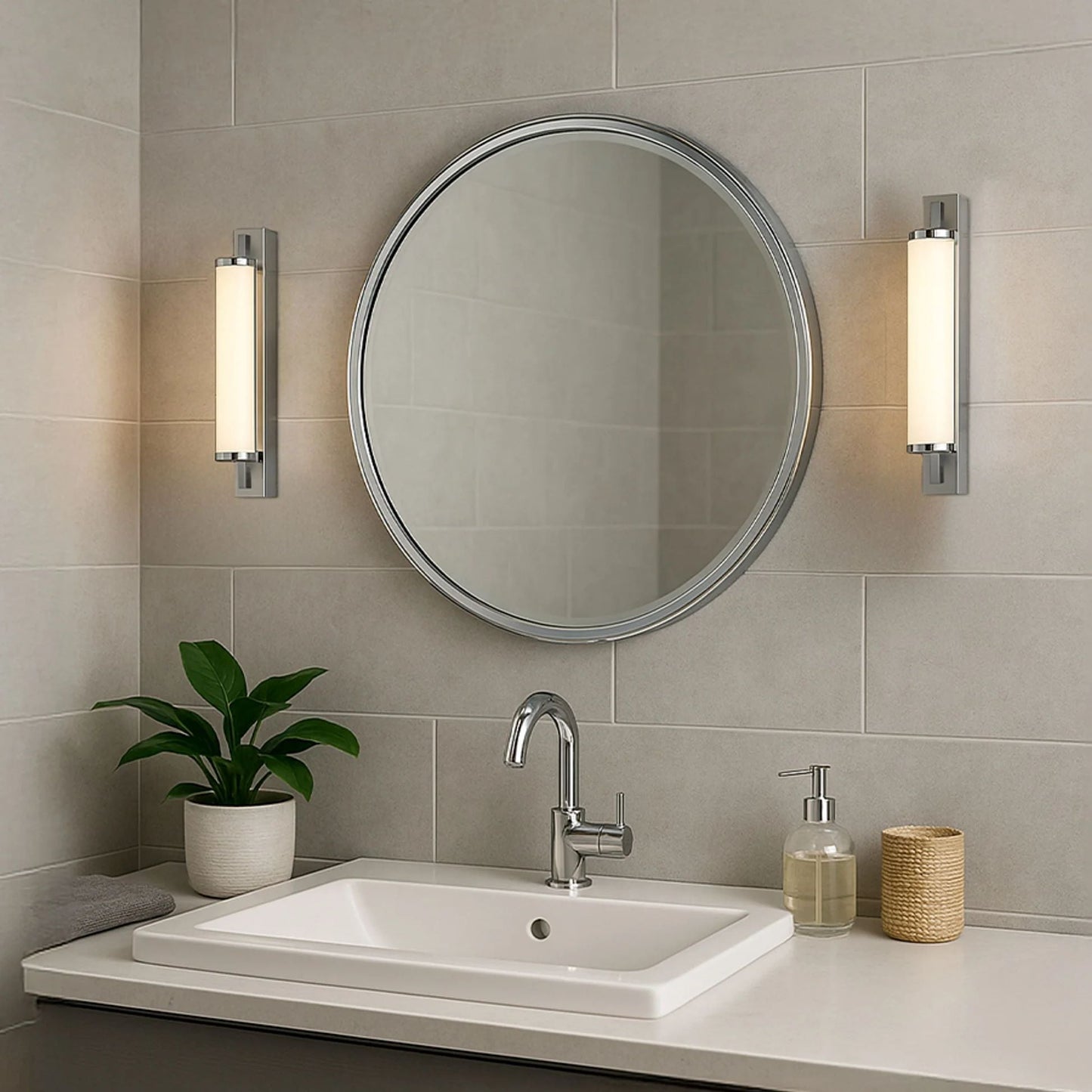 Lumina liniara baie LED integrat IP44 8W | Corp iluminat baie