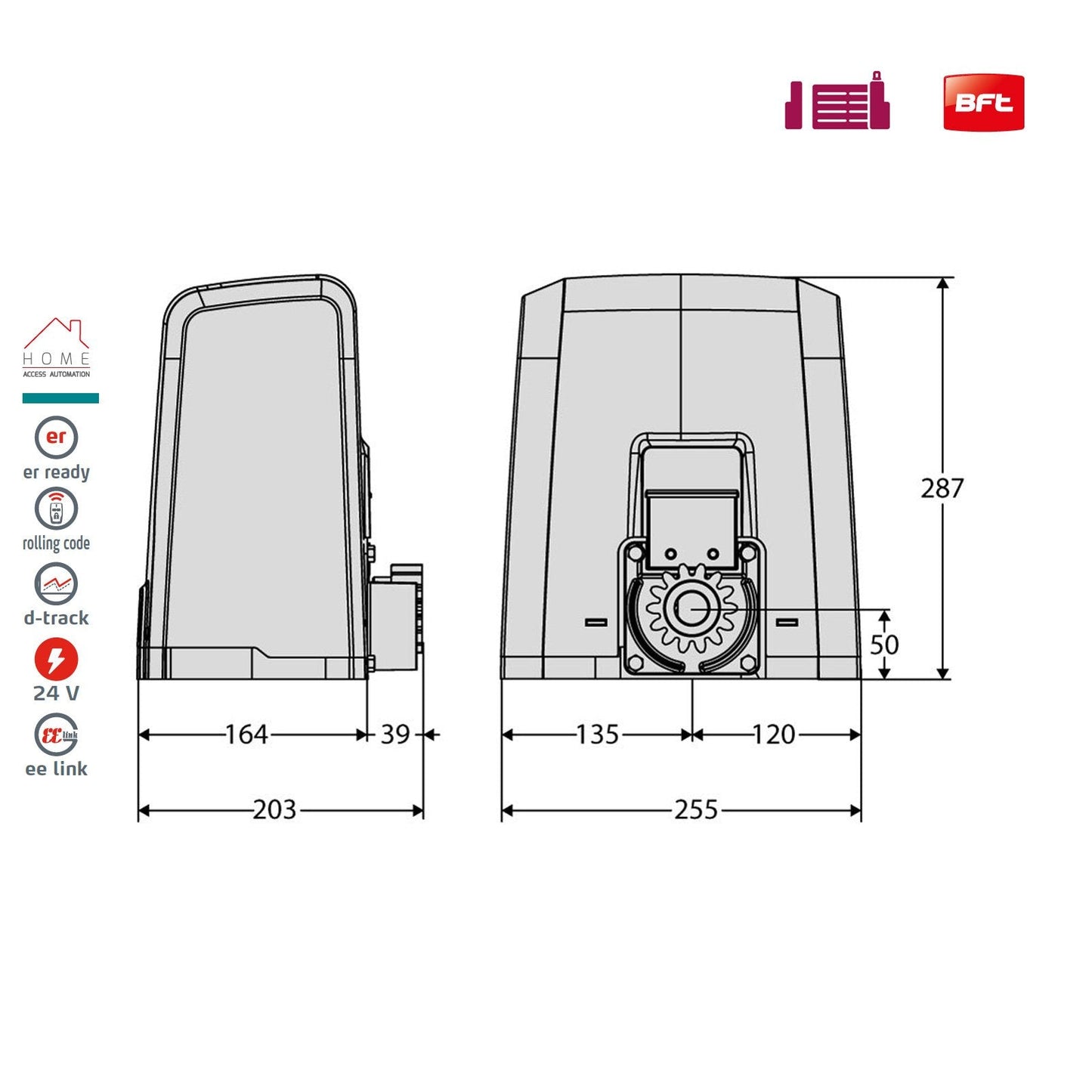 Kit automatizare poarta culisanta BFT Deimos BT B400, 24V