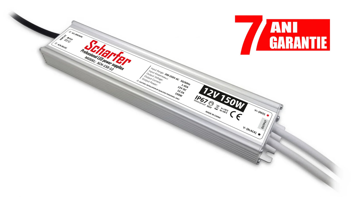 Sursa alimentare LED 12V 150W IP67 Scharfer profesionala