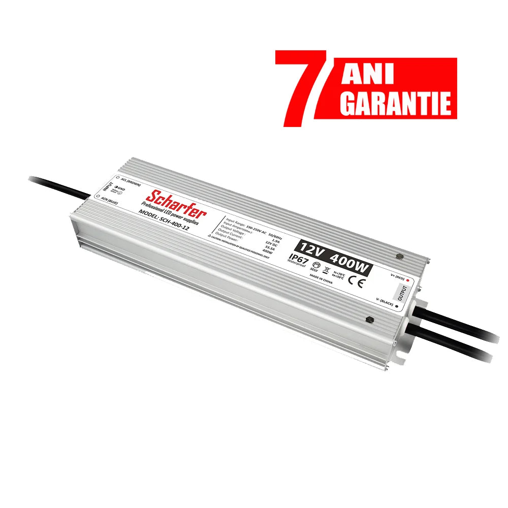 Sursa alimentare LED 12V 400W IP67 Scharfer profesionala