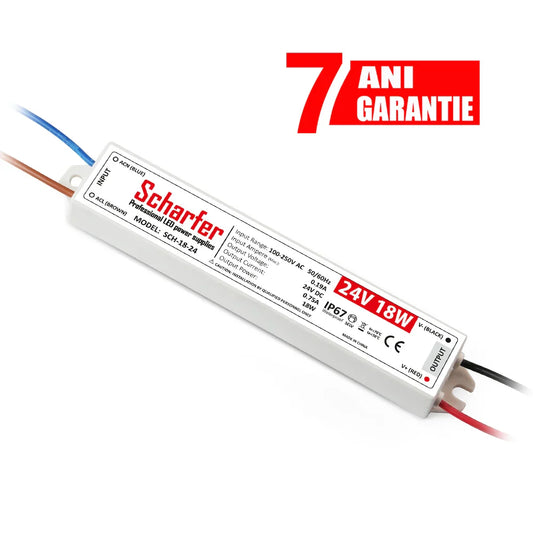 Sursa alimentare LED 24V 18W IP67 Scharfer profesionala