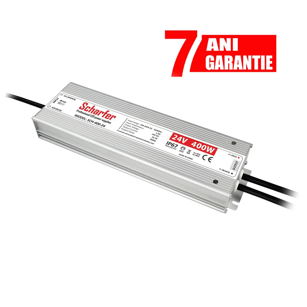Sursa alimentare LED 24V 400W IP67 Scharfer profesionala
